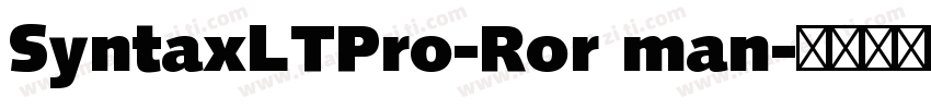 SyntaxLTPro-Ror man字体转换